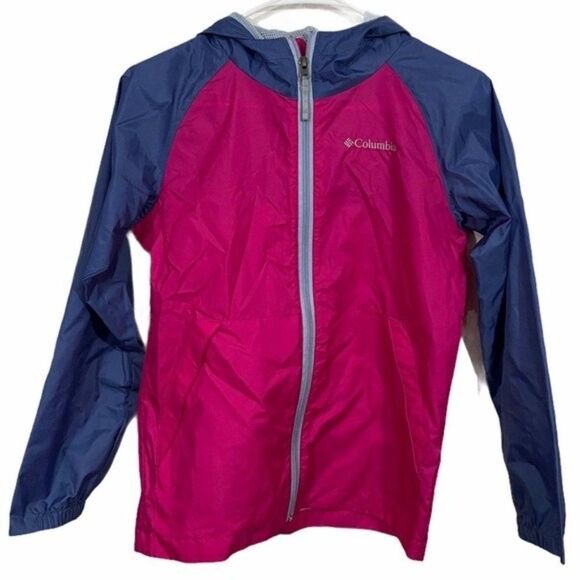 Columbia Pink Color-block Windbreaker Jacket - Picture 1 of 4